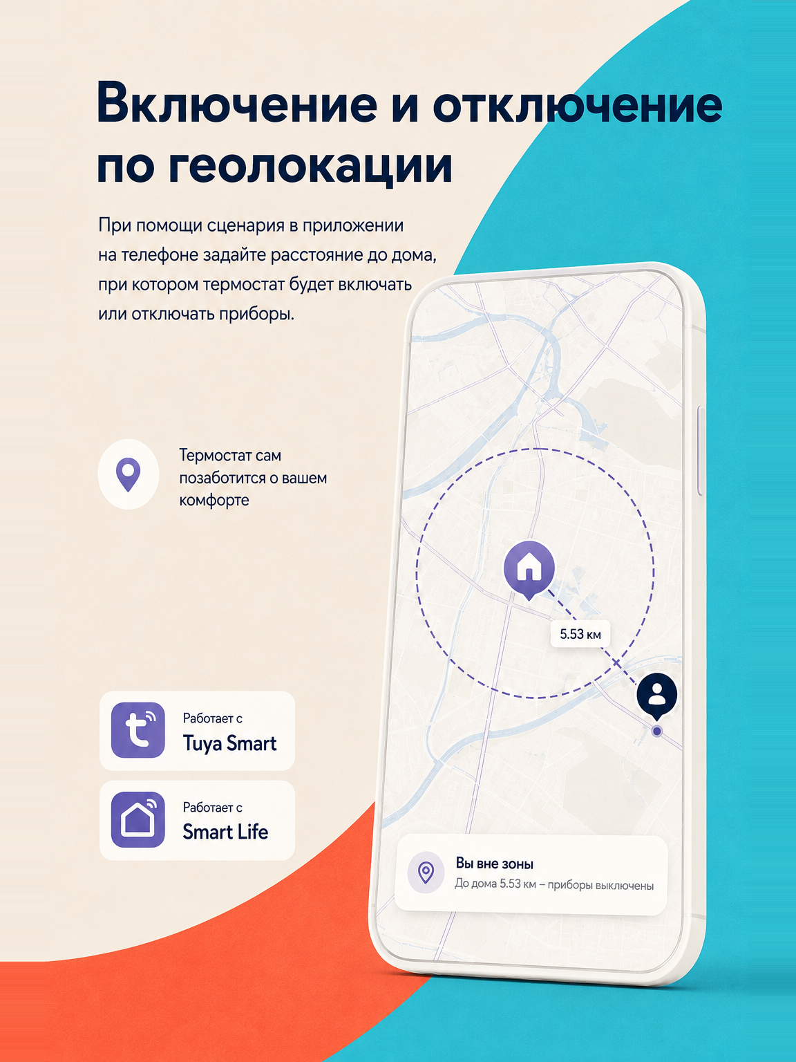 Терморегулятор SHTEIN 116 WIFI WHITE MIRROR, фото 3